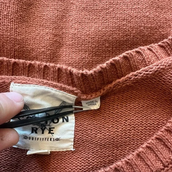 Cotton Rye Brown Sweater with White Cow Pattern - Picture 4 of 7